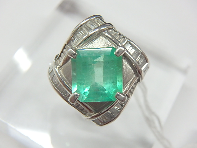 pt900 エメ 9.5g 3.00ct 0.50ct