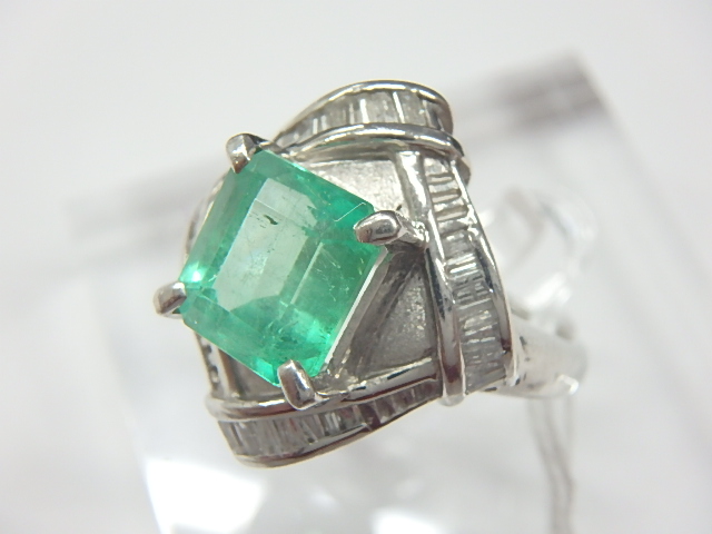 pt900 エメ 9.5g 3.00ct 0.50ct