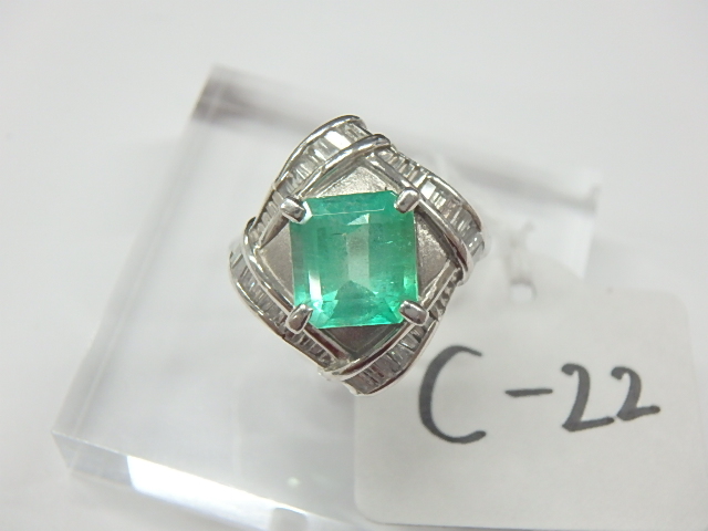 pt900 エメ 9.5g 3.00ct 0.50ct