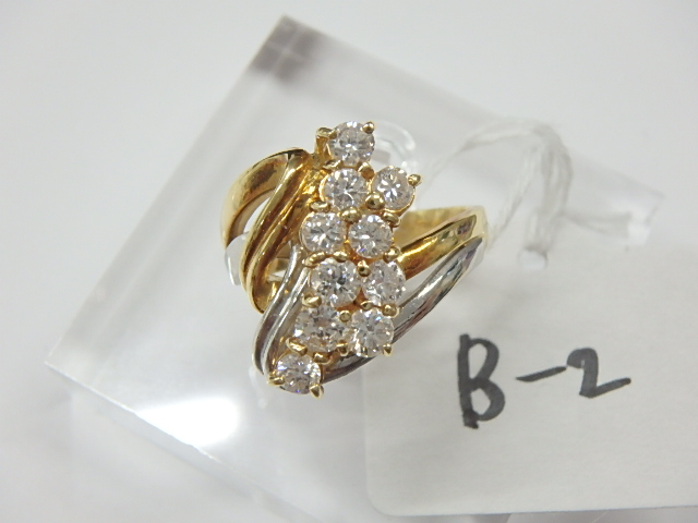 pt900 k18 ダイヤ 7g 1.0ct