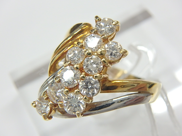 pt900 k18 ダイヤ 7g 1.0ct