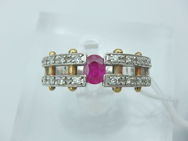 pt900 k18 ルビー 8.9g 0.40ct 0.22ct
