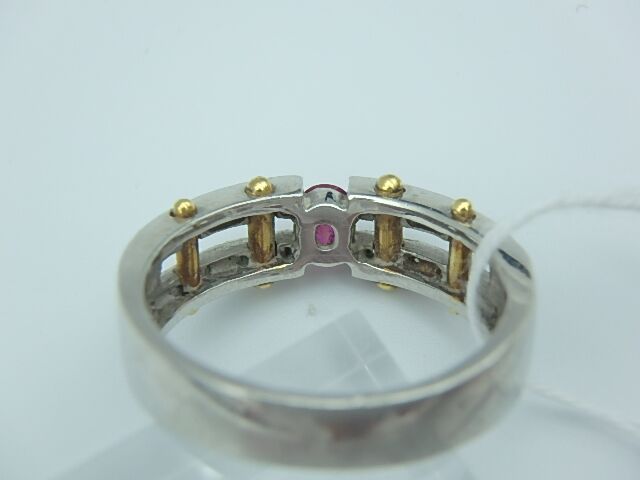 pt900 k18 ルビー 8.9g 0.40ct 0.22ct