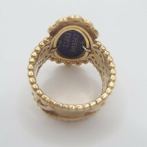 梶光夫　七宝焼き　リング　K18　750　総重量10.1ｇ　メレダイヤ　指輪　アクセサリー