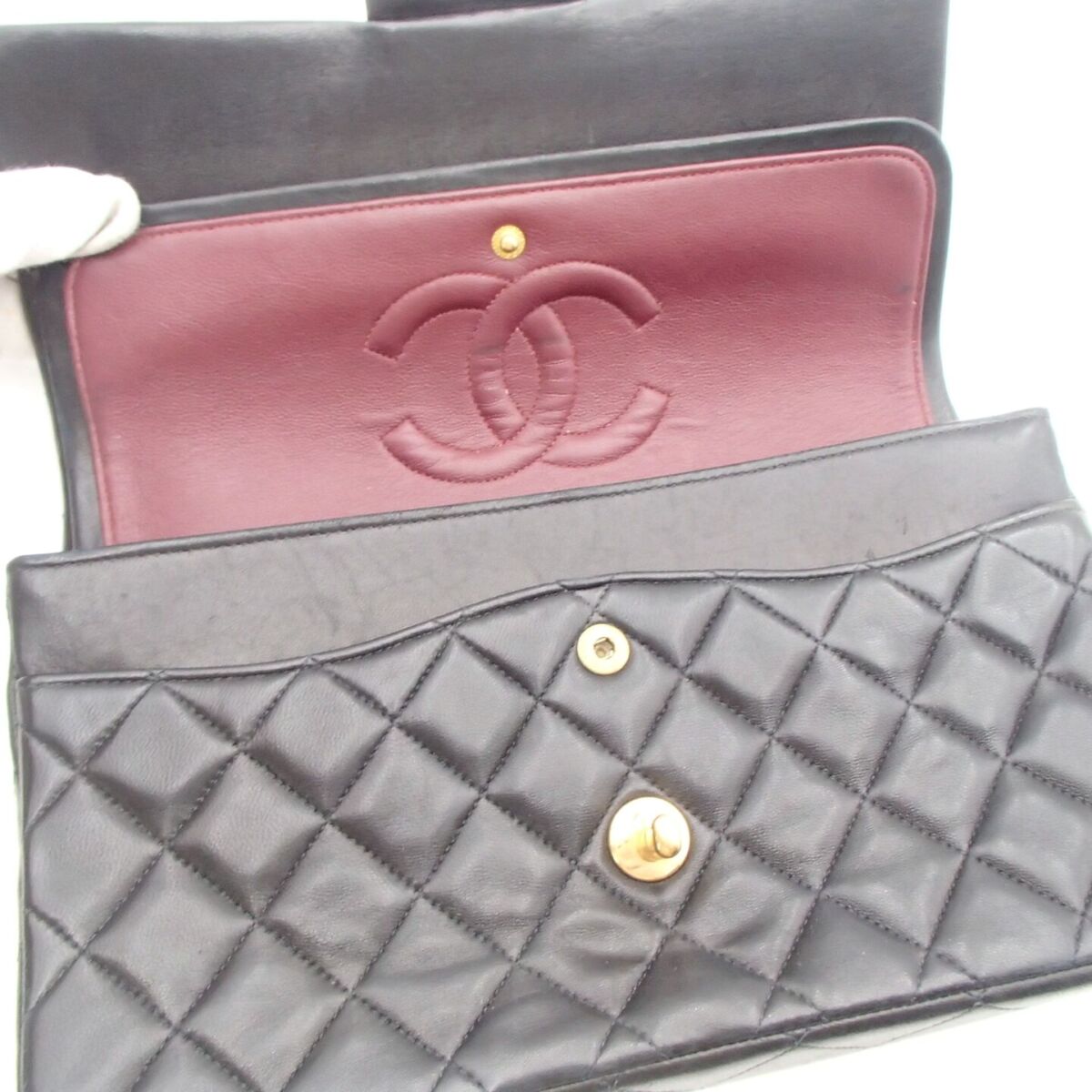 CHANEL シャネル マトラッセ チェーンショルダーバッグ ラムスキン