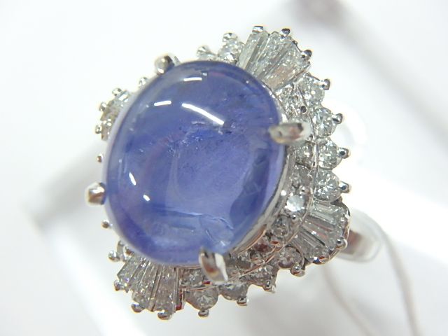 pt900 スターサファイア 6.75ct Pt900