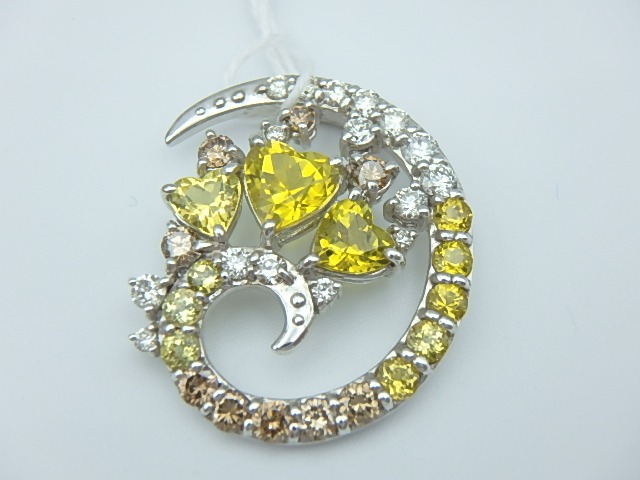 k18wg ｲｴﾛｰﾄﾙﾏﾘﾝ 5.5g 2.17ct 1.04ct 