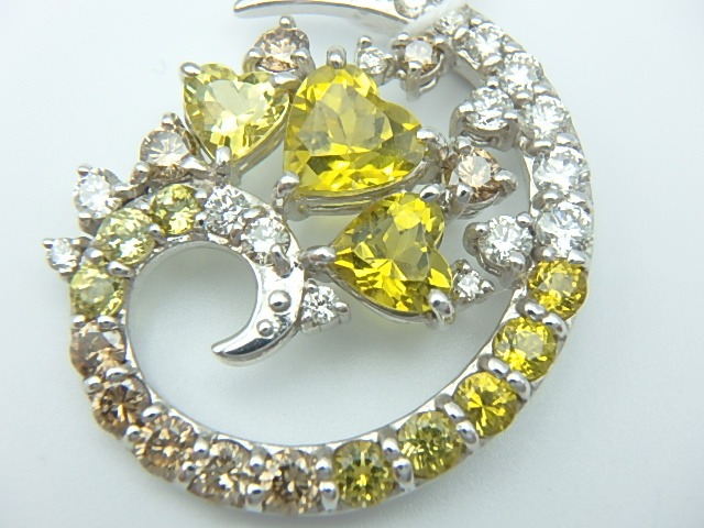 k18wg ｲｴﾛｰﾄﾙﾏﾘﾝ 5.5g 2.17ct 1.04ct 