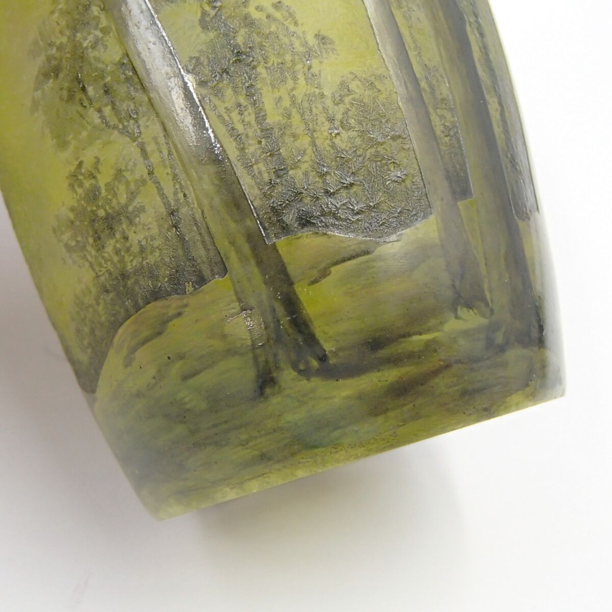 ドームナンシー作「夏景色文花瓶」 箱ありMK刻印