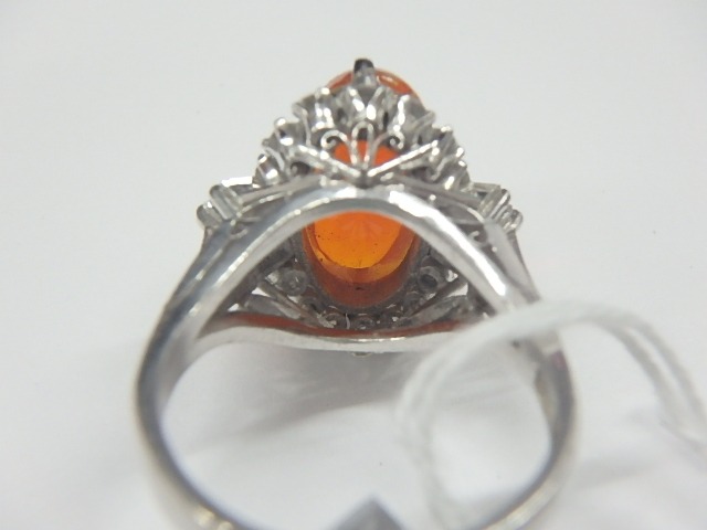 pt900 フャイヤーオパール 9.87ct 0.7ct