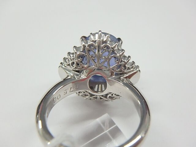 pt900 スターサファイア 6.75ct Pt900