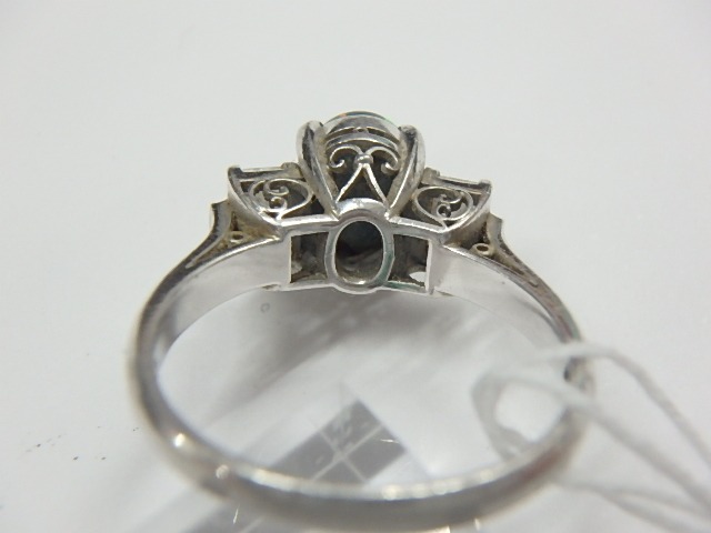 pt900 ブラックオパール 5.2g 1.07ct 0.42ct