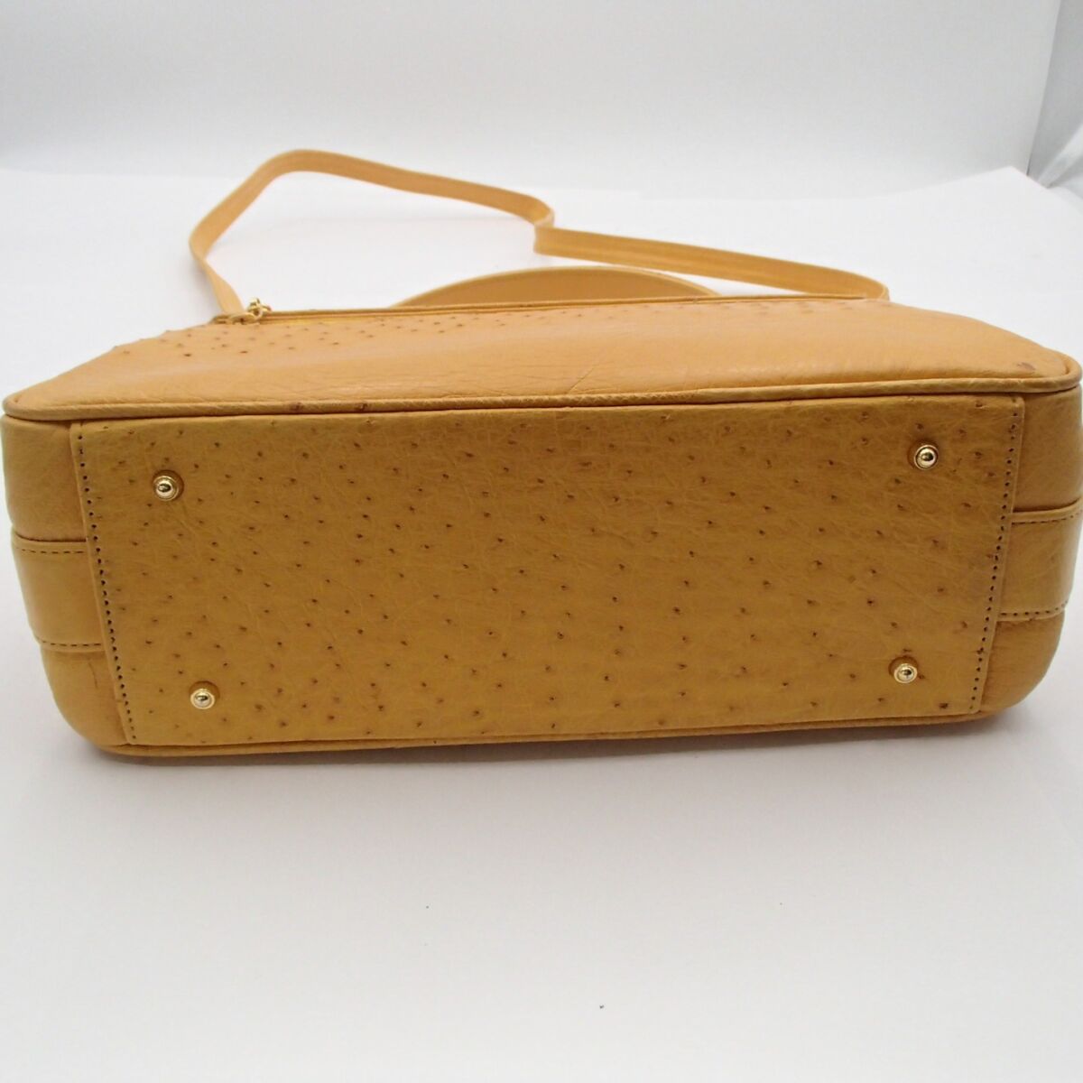 オーストリッチ レザー 2WAY ショルダー ハンド バッグ