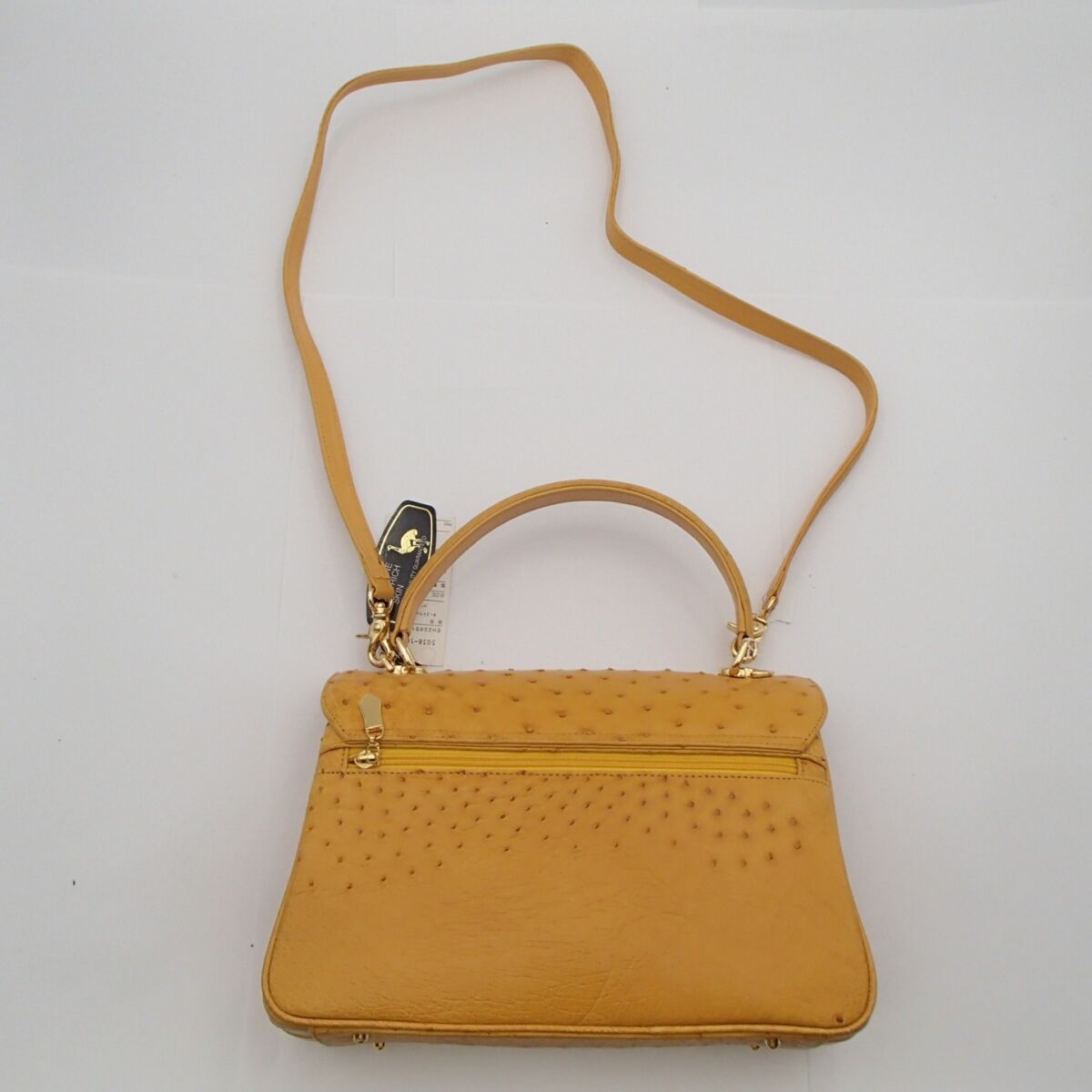 オーストリッチ レザー 2WAY ショルダー ハンド バッグ