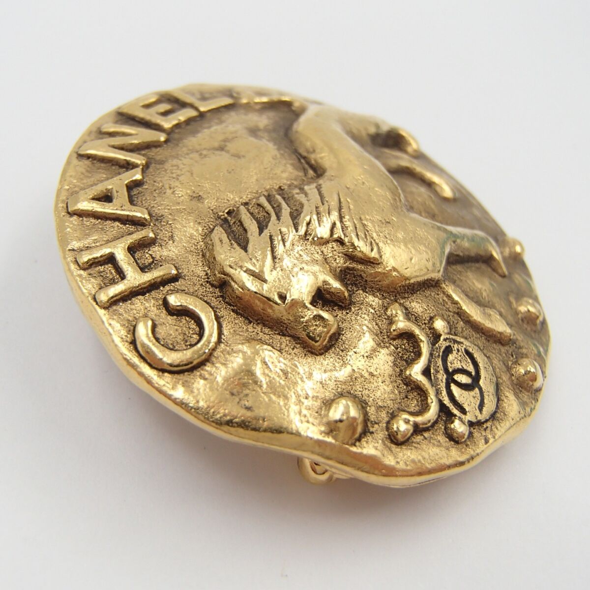 CHANEL シャネル 2 3 1186 シャネル ブローチ ライオンモチーフ ココ ココマーク ヴィンテージ アクセサリー ジュエリー