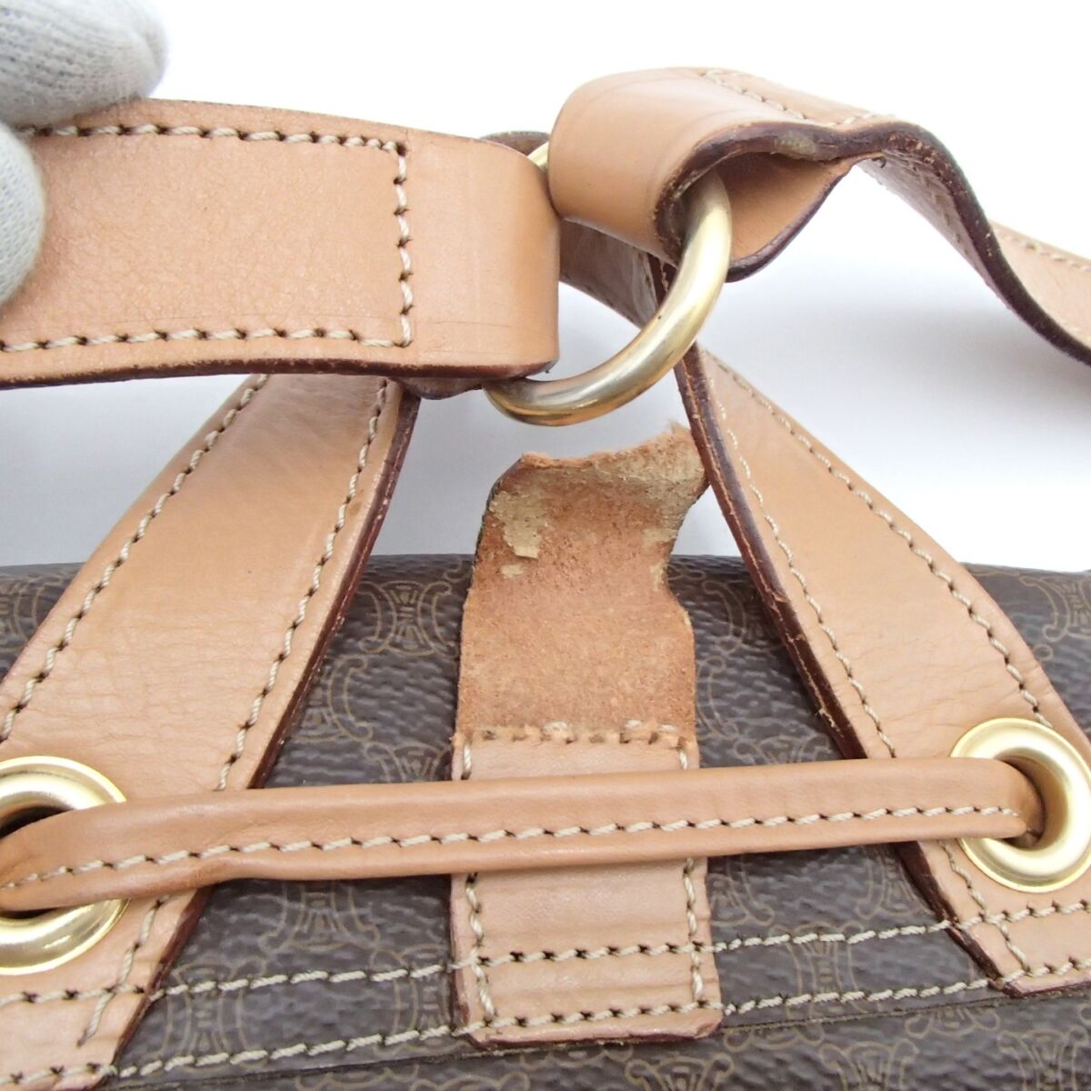 セリーヌ リュックマカダム PVC レザー ヴィンテージ CELINE