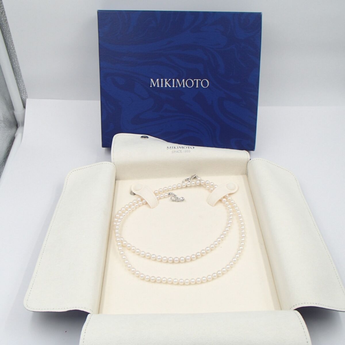 MIKIMOTO ミキモト パール ネックレス 約39.4g 丸玉5.7㎜  真珠 アクセサリー 箱