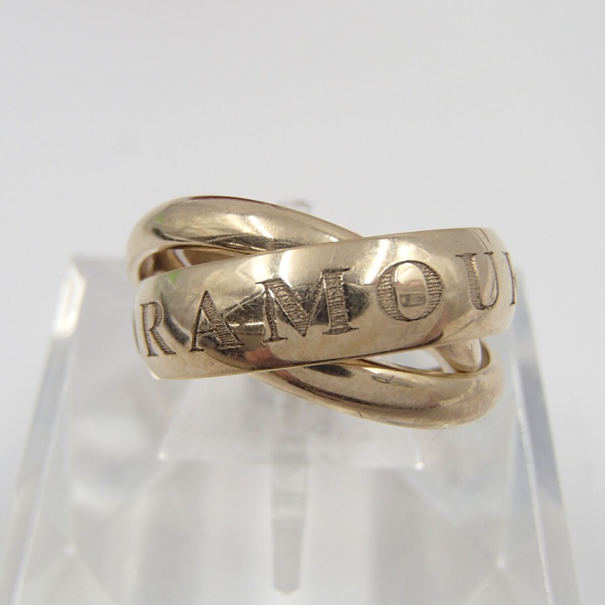 カルティエ Cartier 3連リング 52 トリニティ(限定品) K18 750 1998年クリスマス限定 K18 750 約11.5g アクセサリー 証明書