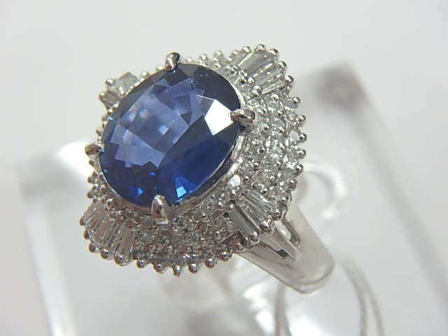 pt900 サファイア 10.1g 3.05ct 0.61ct
