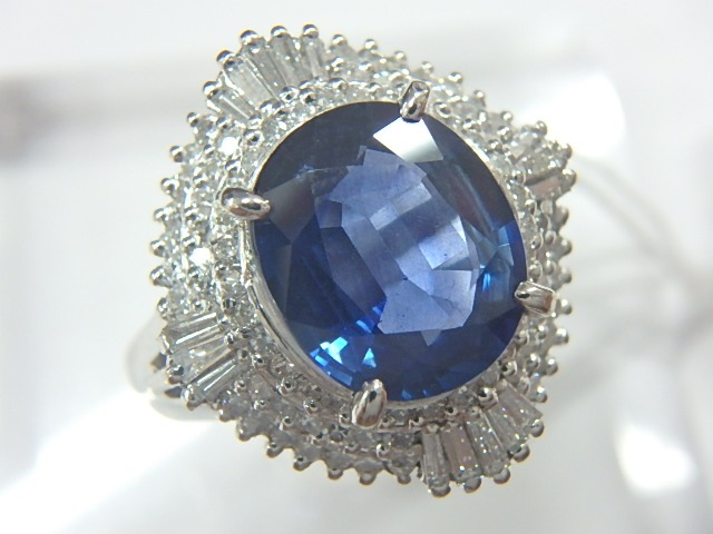 pt900 サファイア 10.1g 3.05ct 0.61ct