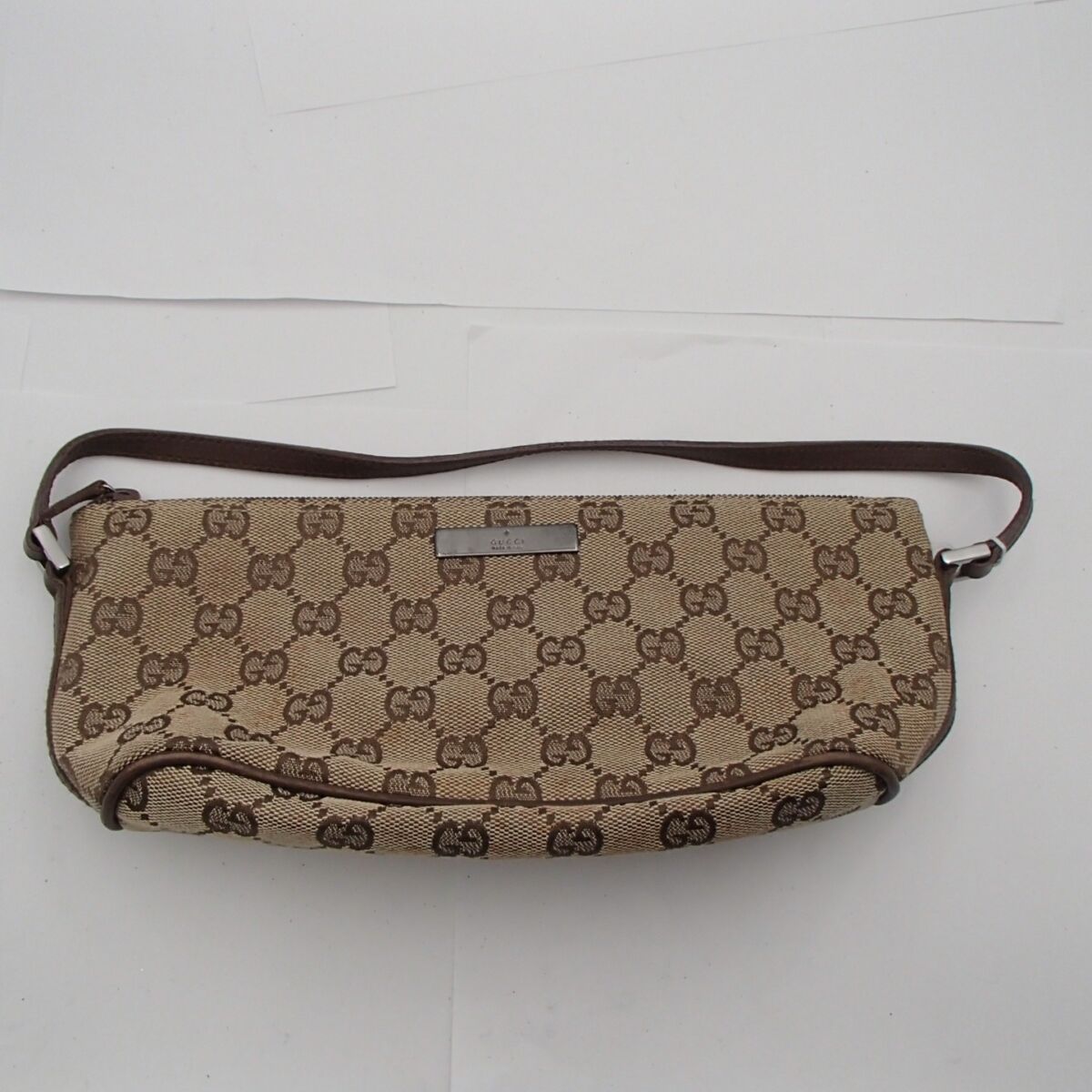 グッチ GUCCI GG柄 ハンドバッグ ロゴ アクセサリーポーチ ハンドバッグ GGキャンバス ピンクベージュ