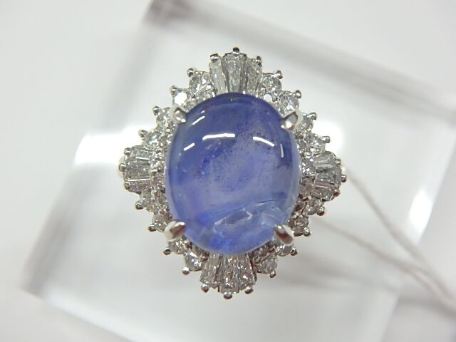 pt900 スターサファイア 6.75ct Pt900