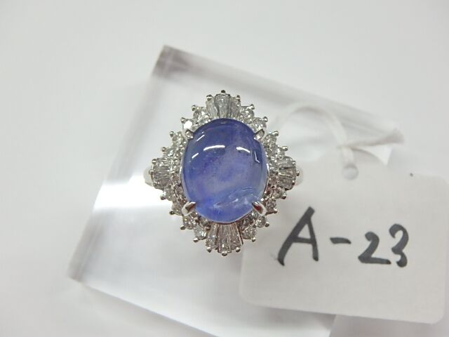 pt900 スターサファイア 6.75ct Pt900