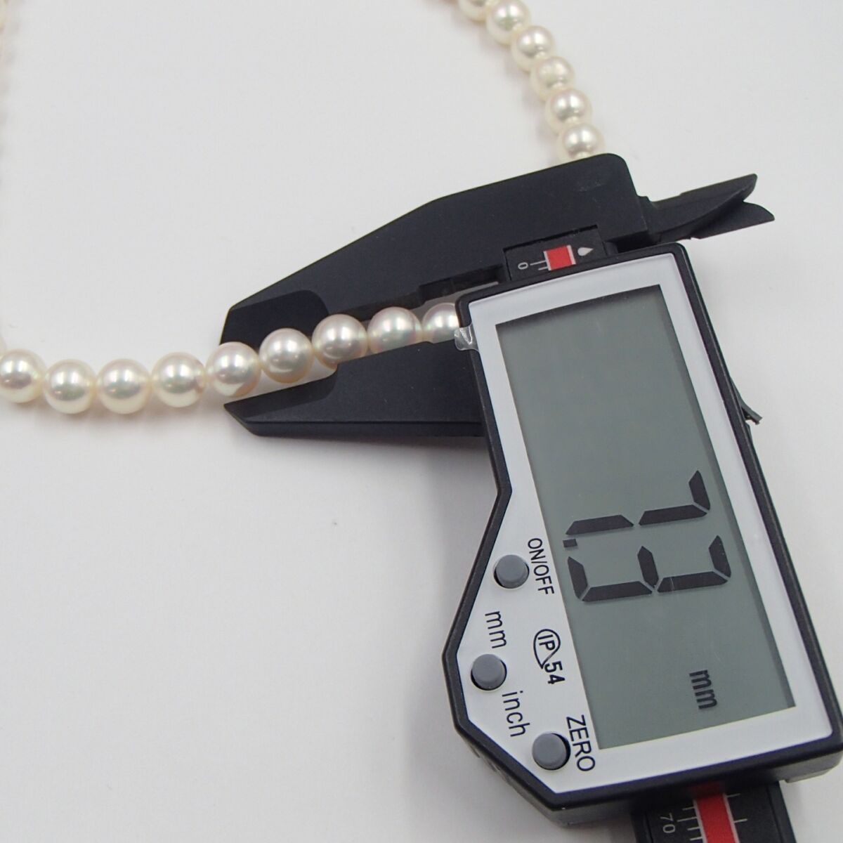 田崎真珠 TASAKI ネックレス  田崎刻印 K18WG D0.02ct 丸玉7.3㎜ 約32.3gダイヤ 真珠 パール アクセサリー