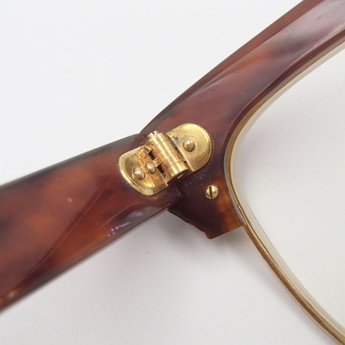 眼鏡 鼈甲 べっ甲 K18 750 約52.7g アクセサリー メガネ