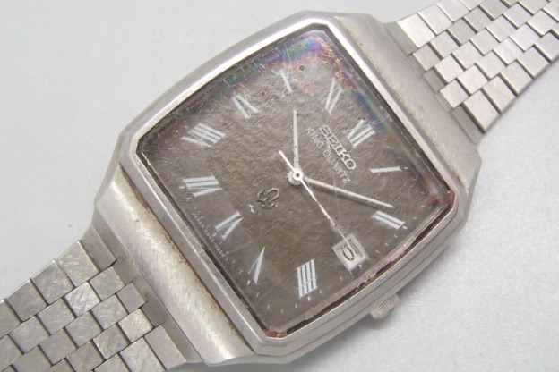 SEIKO　キングクォーツ　ヴィンテージ　5855-5000　ブラウン文字盤