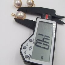 K18/750刻印 マベパール イヤリング 約4.8g+マベパール ペンダントトップ  約2.9g