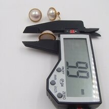 K18/750刻印 マベパール イヤリング 約4.8g+マベパール ペンダントトップ  約2.9g