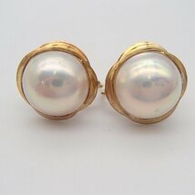 マベパール イヤリング  K18 750 重量約7.0g 真珠 アクセサリー