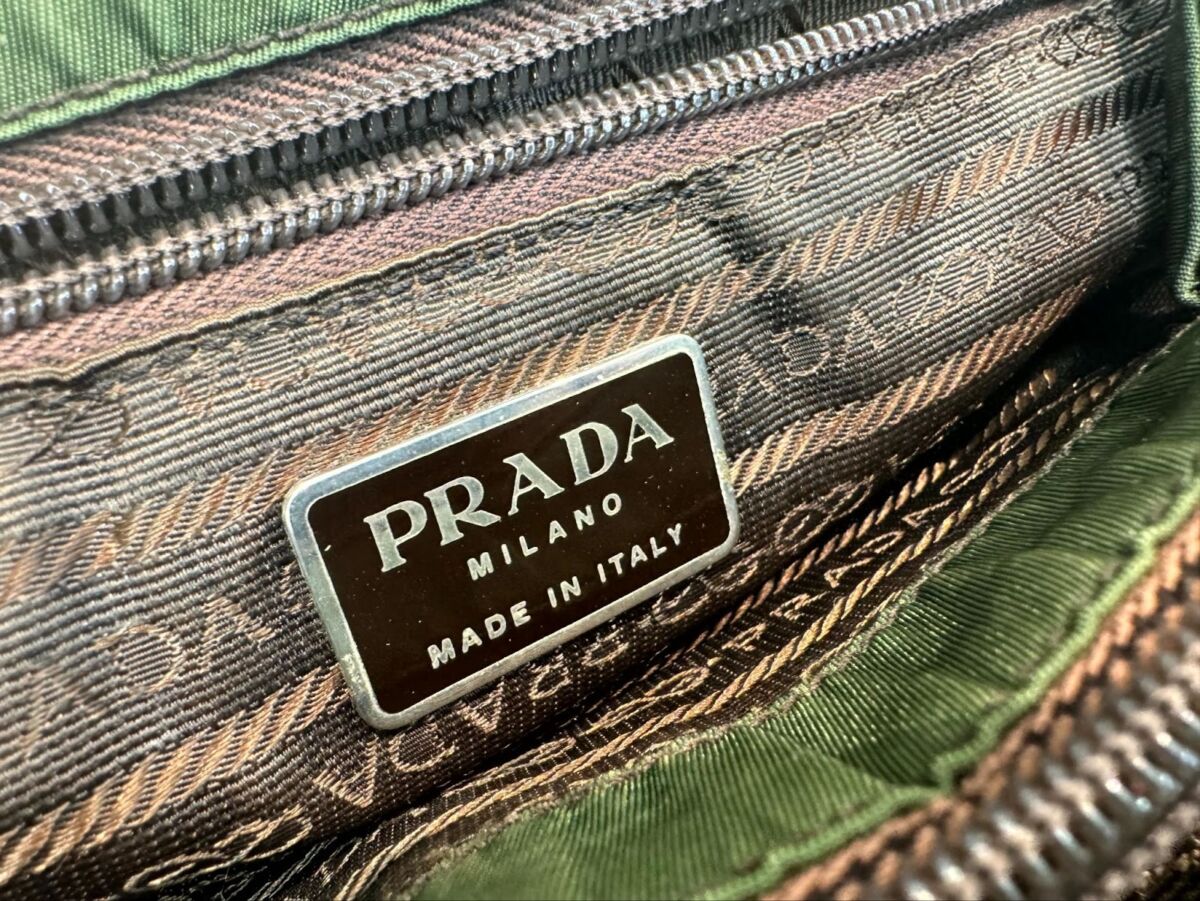 プラダ ナイロン トートバッグ B3864 グリーン系 ハンドバッグ レディース カバン 鞄 PRADA