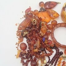 琥珀 ネックレス ペンダント ループタイ まとめて セット コハク 琥珀色