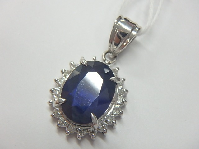 Pt900 サファイア 4.1g 2.630ct 0.26ct