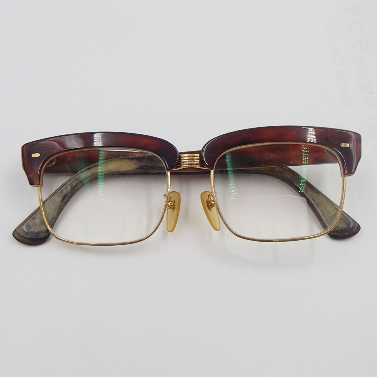 眼鏡 鼈甲 べっ甲 K18 750 約52.7g アクセサリー メガネ