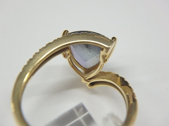 k18 タンザナイト 4.3g 3.35ct メレダイヤ0.30ct