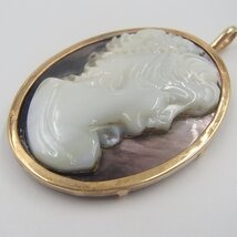 銘有り シュミテット カメオ ブローチ ペンダント トップ K18 約8.2g アクセサリー ペンダントトップ