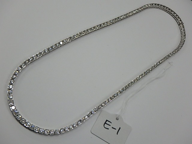 K18WG 38.2g ダイヤ 7.78ct テニスネックレス