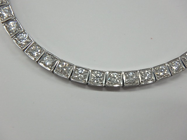 K18WG 38.2g ダイヤ 7.78ct テニスネックレス