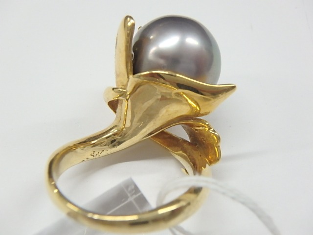 k18 南洋真珠 14.9g 13.35mm 0.16ct