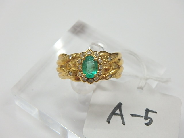 k18 エメ 5.0g 0.48ct 0.12ct