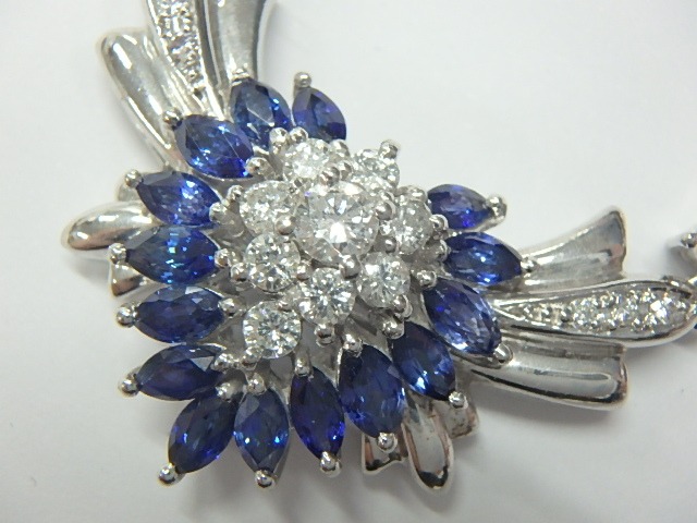 pt900 pt850 サファ 30g 2.81ct 1.12ct 