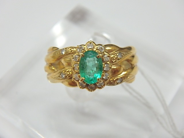 k18 エメ 5.0g 0.48ct 0.12ct