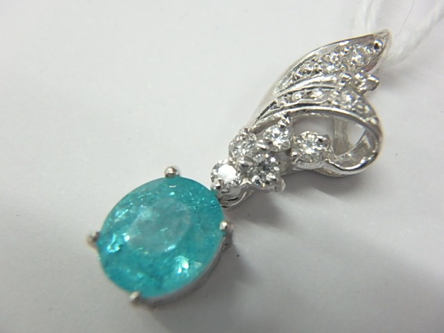 pt900 パライバ 1.8g 0.97ct 0.10ct