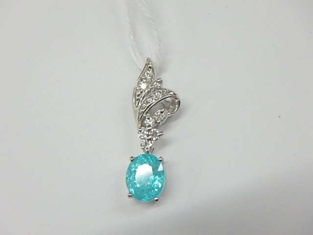 pt900 パライバ 1.8g 0.97ct 0.10ct