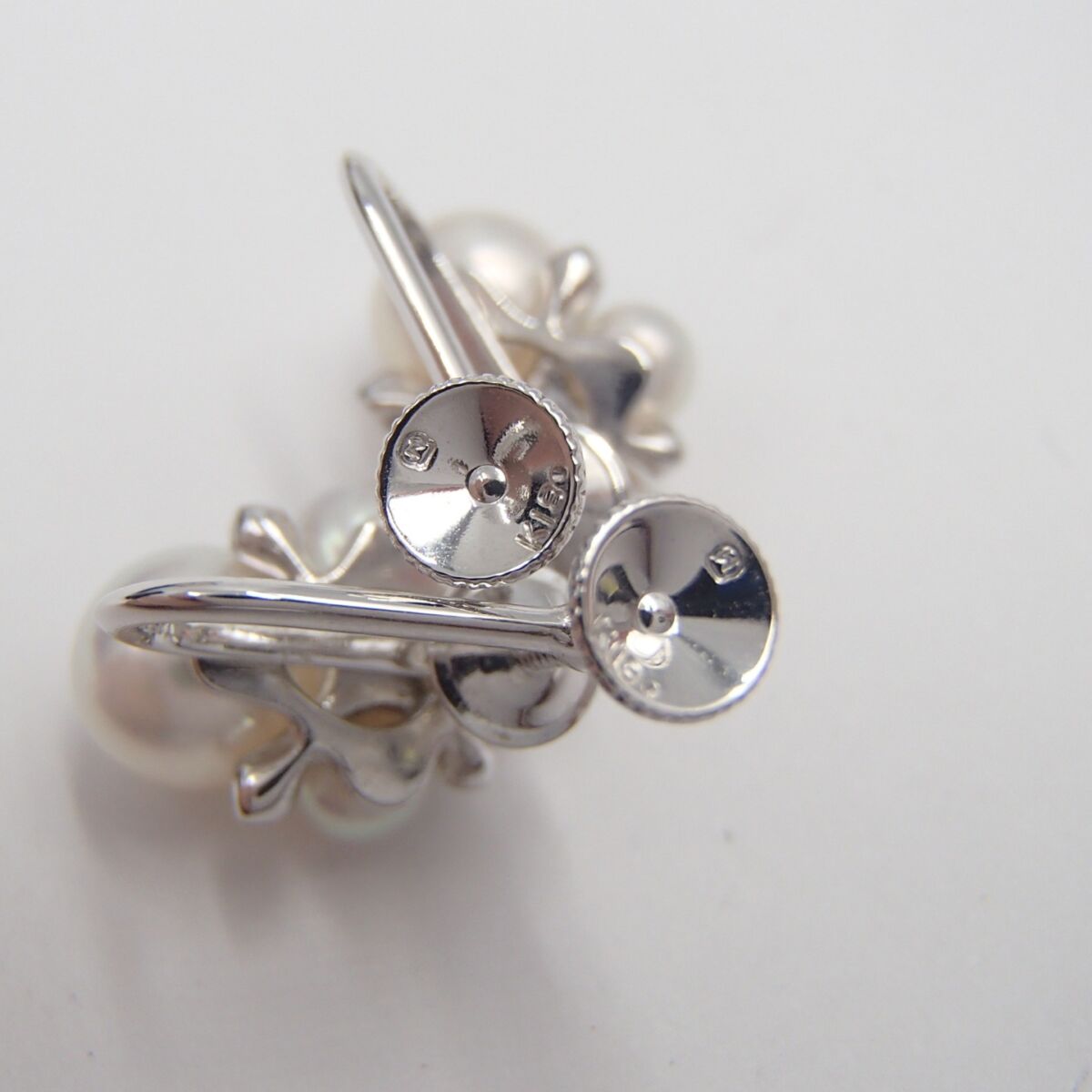 MIKIMOTO ミキモト パール イヤリング K18 750 約5.9g  ダイヤ 真珠 アクセサリー 箱