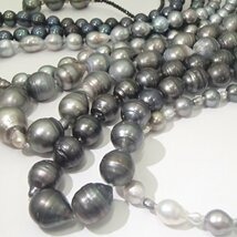 パール　ネックレス　まとめ　黒パール　バロックパール　ブラックダイヤ　silver　約294.9g   丸玉14.1mm