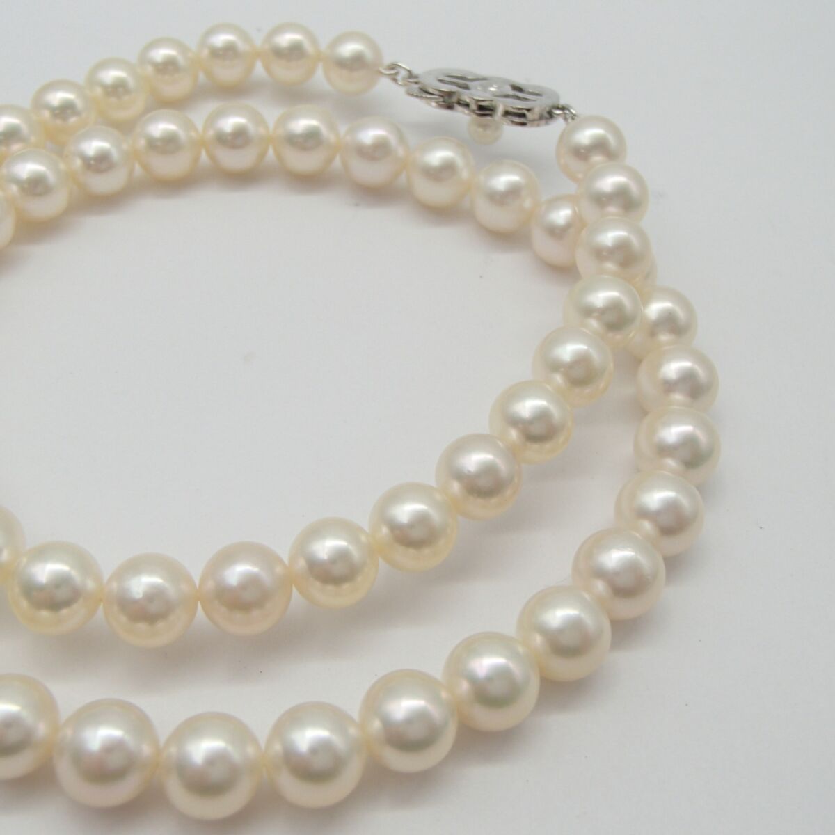 MIKIMOTO ミキモト パール ネックレス silver 約33g 丸玉7.2㎜ 真珠 アクセサリー 箱